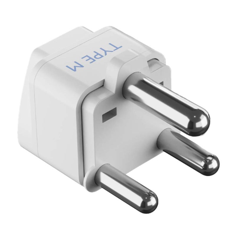 Travel Adapter Plug for India, South Africa, Botswana, Namibia - CE Certified  RoHS Compliant - Image 1