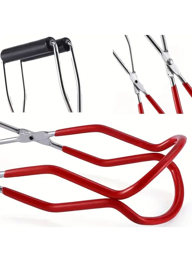 Red Stainless Steel Canning Tools With Can Lift And Clip For Home Kitchen - Image 4