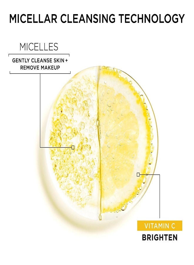garnier Micellar Water with Vitamin C SkinActive Facial Cleanser & Makeup Remover 400ml - Image 5
