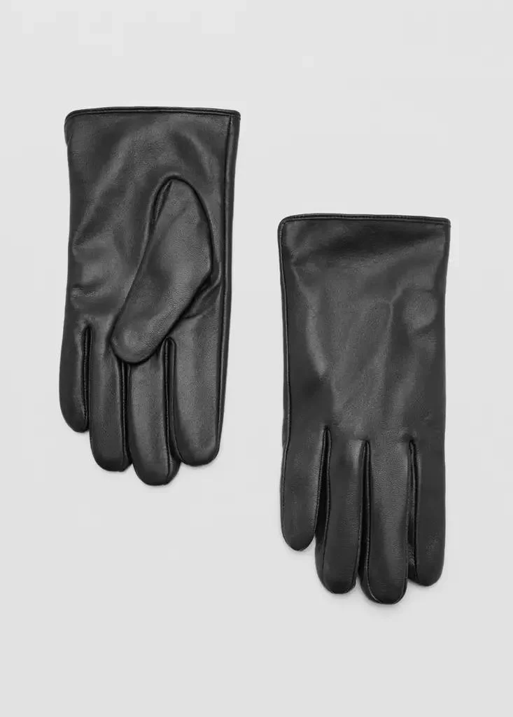 Mango Man 99-NEGRO Leather Gloves for Men | Best Price UAE
