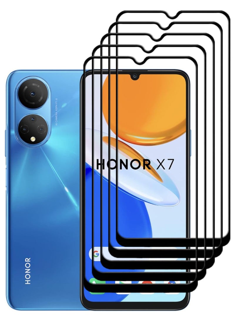 ACLIX 5 Pieces Antistatic ESD Dustproof Premium Quality High Definition Tempered Glass Screen Protector Designed For Honor X7 - Image 1
