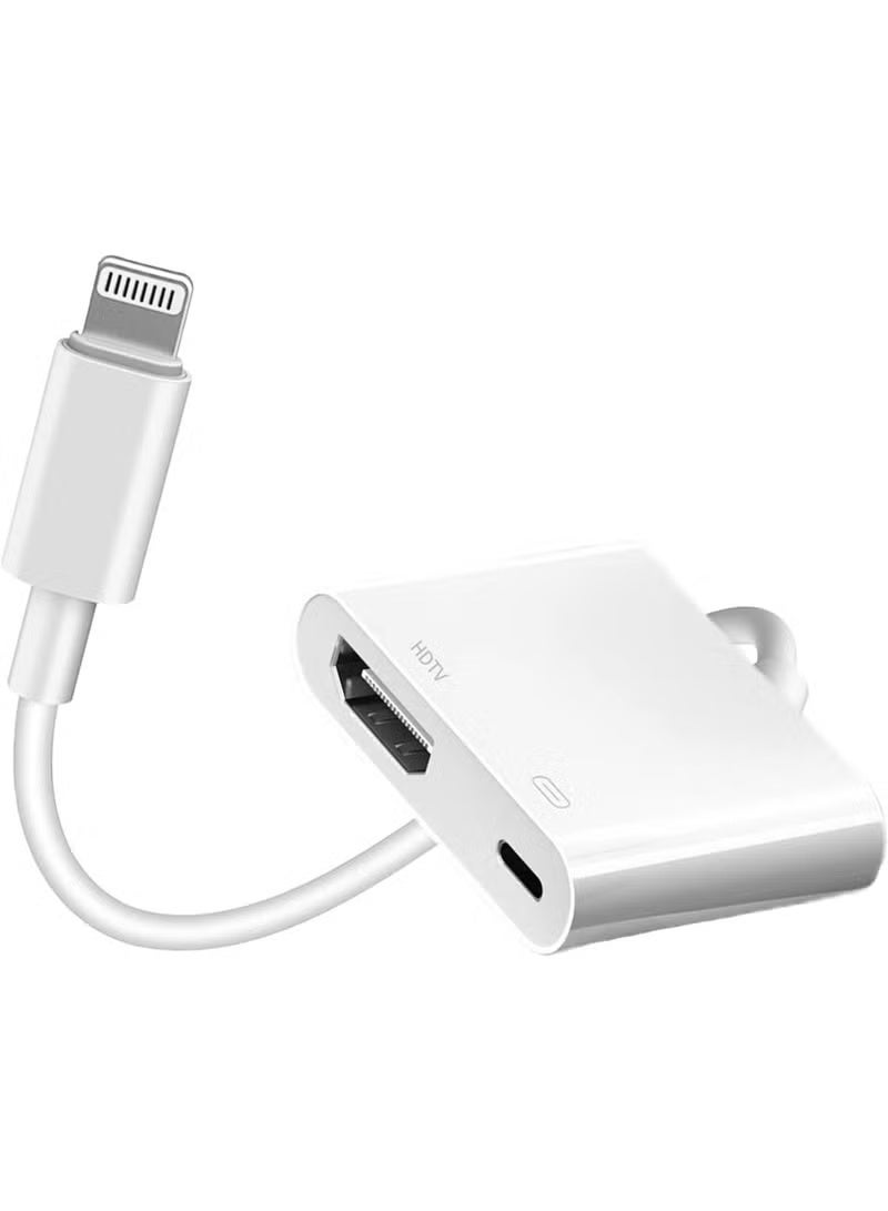 MFi Certified Lightning to HDMI Digital AV Adapter with Charging Port, 1080P Screen Mirroring for Compatible iPhone and iPad - Image 1