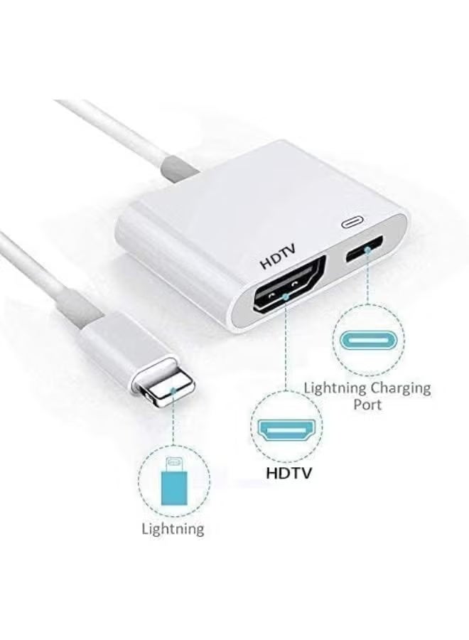 MFi Certified Lightning to HDMI Digital AV Adapter with Charging Port, 1080P Screen Mirroring for Compatible iPhone and iPad - Image 5