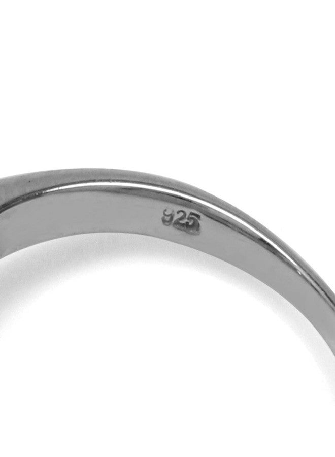 Silvershake 2.14ct. 8mm Natural Round Shape Garnet 925 Sterling Silver Triquetra Celtic Knot Solitaire Ring Size 7.5 - Image 4