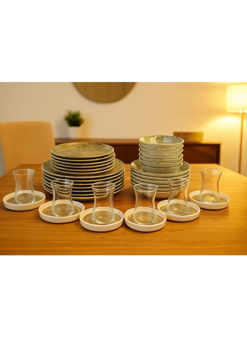 أوزو طقم أدوات مائدة كامل مكون من 36 قطعة - Image 2