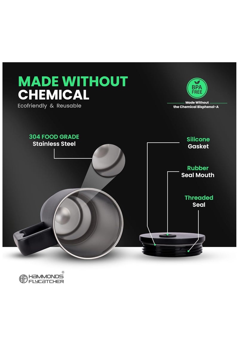 HAMMONDS FLYCATCHER 1200ML Insulated Tumbler with Straw, BPA-Free Travel Mug for Hot & Cold Beverages & Water, Sipper Coffee Tumbler Bottle, Leakproof Tumblr for Car, Gym, Yoga, Hiking - Image 3