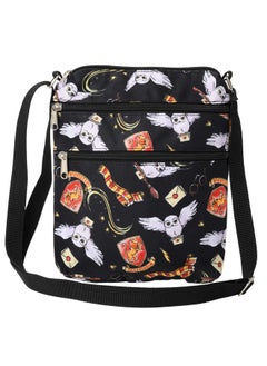 Harry Potter Womens Crossbody Bag Hogwarts Gryffindor All Over Print Passport Travel  - Image 1