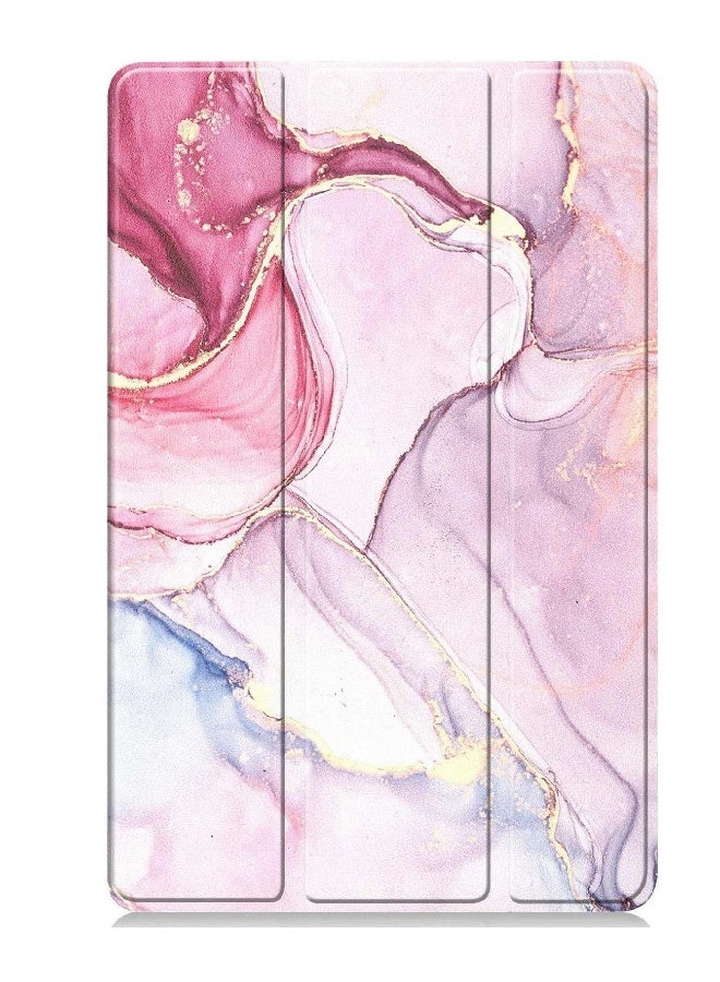 Beauenty Applies to ipad10 case three-fold leather pink marble