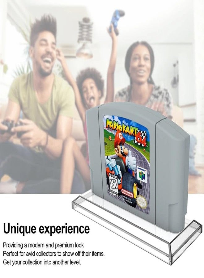 حامل عرض شفاف لبطاقات الألعاب متوافق مع جهاز نينتندو N64، مصنوع من البلاستيك الشفاف، حامل محمول لخرطوشات الألعاب، رف تخزين متين - Image 4