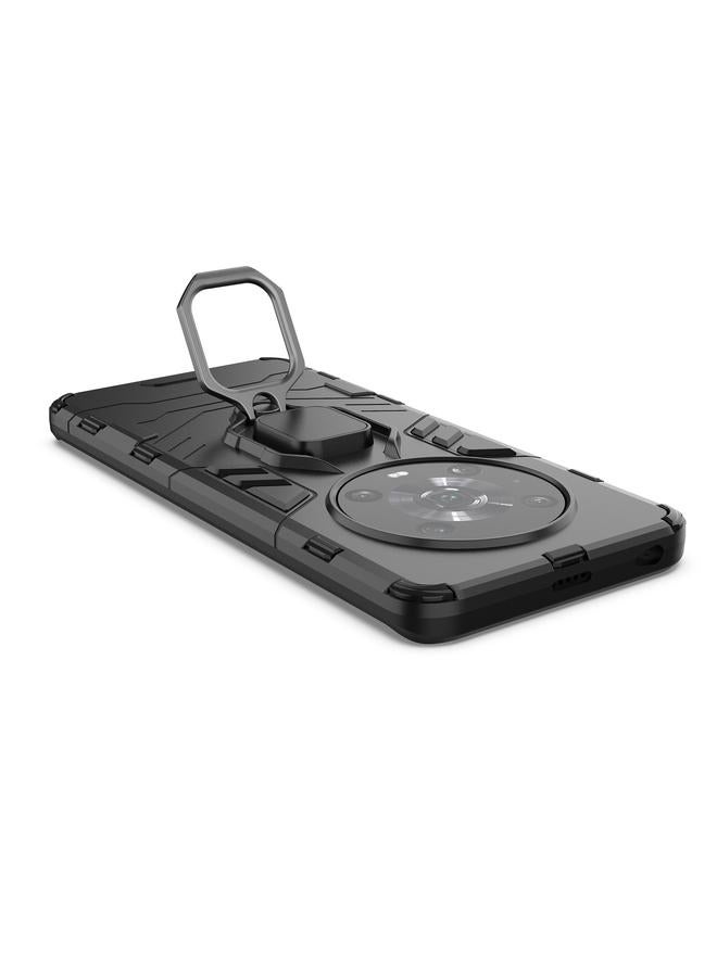 S-TOP Case For Honor Magic4 Pro Shockproof PC + TPU Protective Phone Case with Magnetic Ring Holder - Image 4