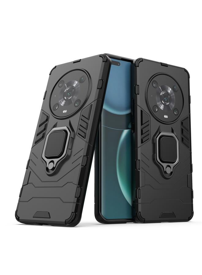 S-TOP Case For Honor Magic4 Pro Shockproof PC + TPU Protective Phone Case with Magnetic Ring Holder - Image 2