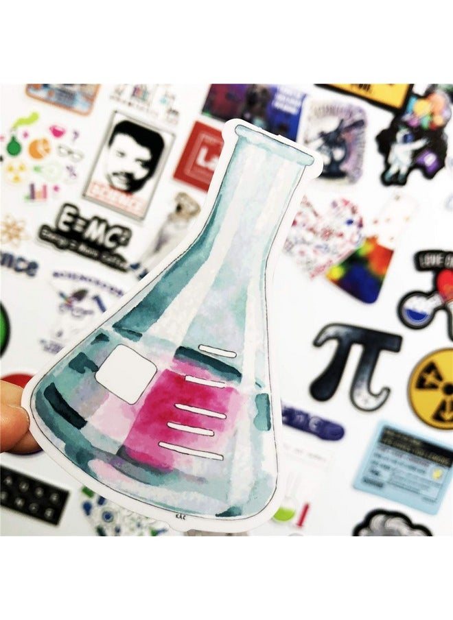 Rs' Science - 64Pcs Funny Science Stickers Vinyl Decals For Classroom Student Laboratory Physics Chemistry Biology Experiment Math Steam Education Teacher - Image 1