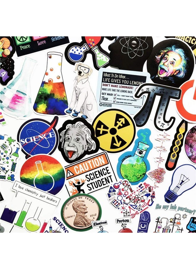 Rs' Science - 64Pcs Funny Science Stickers Vinyl Decals For Classroom Student Laboratory Physics Chemistry Biology Experiment Math Steam Education Teacher - Image 1