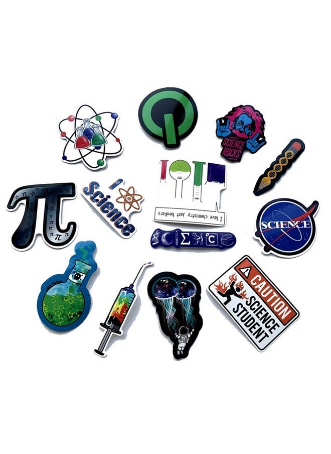 Rs' Science - 64Pcs Funny Science Stickers Vinyl Decals For Classroom Student Laboratory Physics Chemistry Biology Experiment Math Steam Education Teacher - Image 1