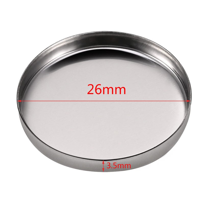 Pangda 50 Pack Empty Eyeshadow Pans 26 mm Magnets Cosmetic Palettes Round Metal Makeup Pan for Eyeshadow Blush Lipstick Organizer - Image 2