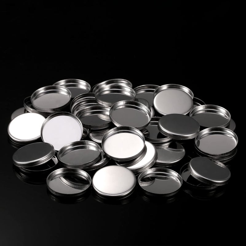 Pangda 50 Pack Empty Eyeshadow Pans 26 mm Magnets Cosmetic Palettes Round Metal Makeup Pan for Eyeshadow Blush Lipstick Organizer - Image 4