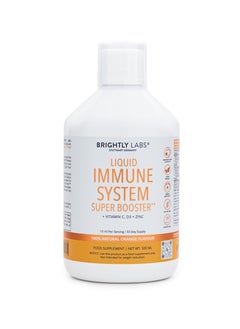 BRIGHTLY LABS Boost Your Immune System Naturally with our Liquid Super Booster! Pure Orange Flavor, Gluten and Lactose-Free, in a Convenient 500ml Bottle.  - Image 1