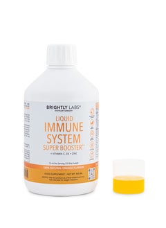 BRIGHTLY LABS Boost Your Immune System Naturally with our Liquid Super Booster! Pure Orange Flavor, Gluten and Lactose-Free, in a Convenient 500ml Bottle.  - Image 2