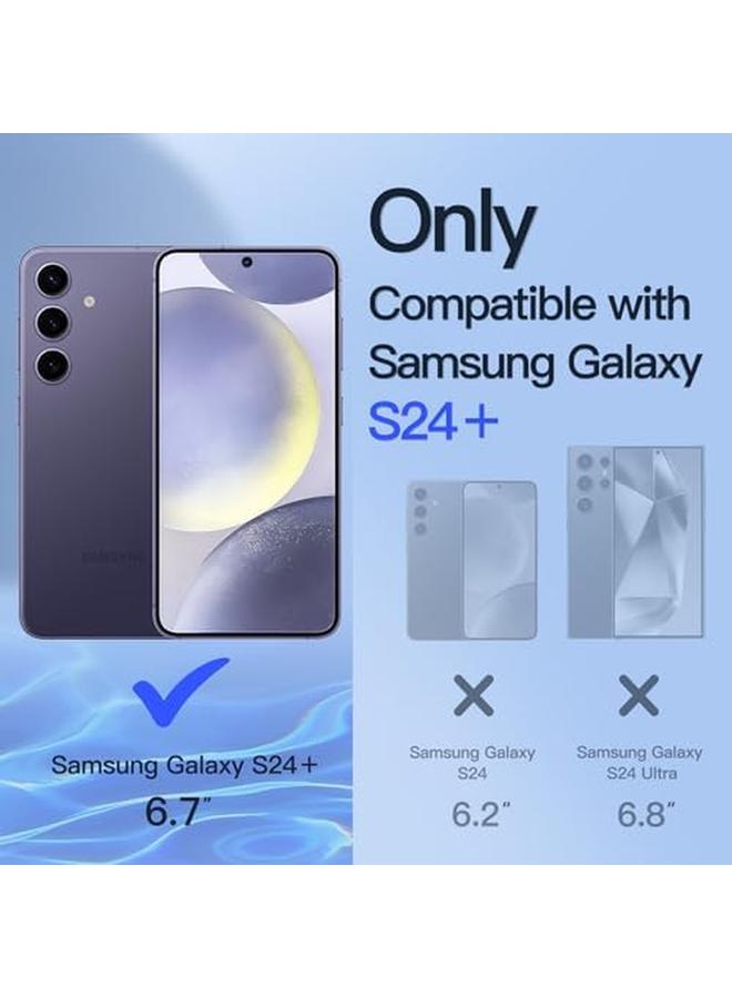 جي تيك واقي شاشة الخصوصية لهاتف Samsung Galaxy S24 Plus S24 Plus 5G مقاس 6.7 بوصة مع واقي عدسة الكاميرا ومضاد للتجسس وفيلم زجاجي مقوى متوافق مع بصمة الإصبع وعبوتين لكل منهما - Image 3