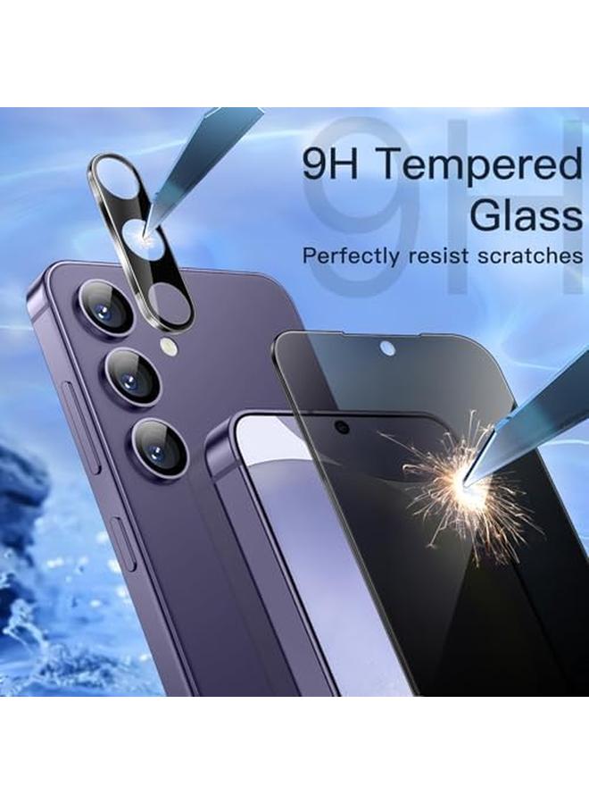 جي تيك واقي شاشة الخصوصية لهاتف Samsung Galaxy S24 Plus S24 Plus 5G مقاس 6.7 بوصة مع واقي عدسة الكاميرا ومضاد للتجسس وفيلم زجاجي مقوى متوافق مع بصمة الإصبع وعبوتين لكل منهما - Image 5