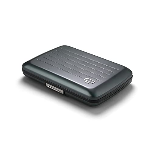 ÖGON -DESIGNS- Aluminum card holder with metal lock, RFID Protection against fraud and demagnetization, Compact wallet, Smart Case OSLO model - Image 1