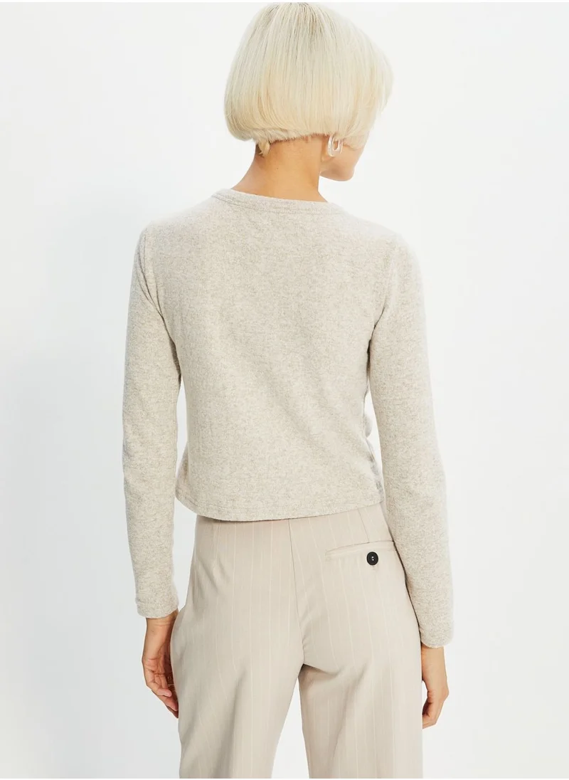 trendyol Ruched Detail Knitted Top