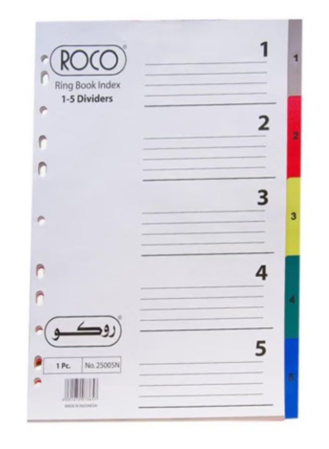 Roco File.separator Buy ROCO 5 Index Dividers Assorted Color Online | 15 Minutes Instant ...