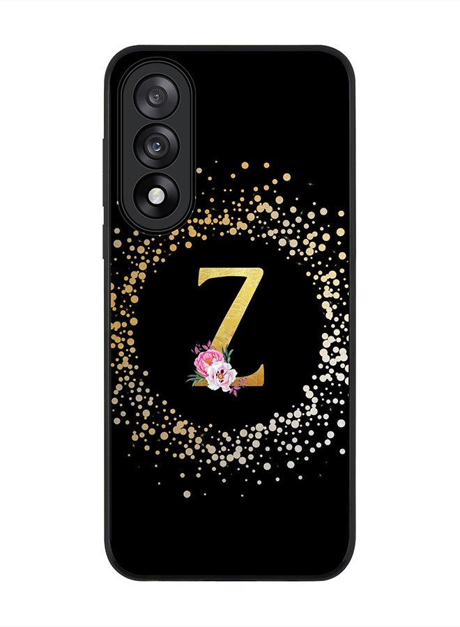 Stylizedd For OnePlus Nord 5 / Ace 5 Ultra Case,Slim fit Camera Protection, Shockproof Thin Phone cover  - Custom Monogram Floral - Z ( Black )