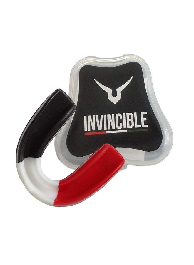 Invincible Mint Flavour Authentic Pro Mouth Guards (Black/White/Red, Free Size) - Image 1