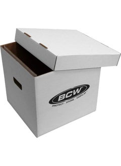 BCW 33 Rpm 12" Vinyl Storage Box With Lid ; Holds Up To 65 Lp'S Or Laser Discs ; White (5Boxes)  - Image 2