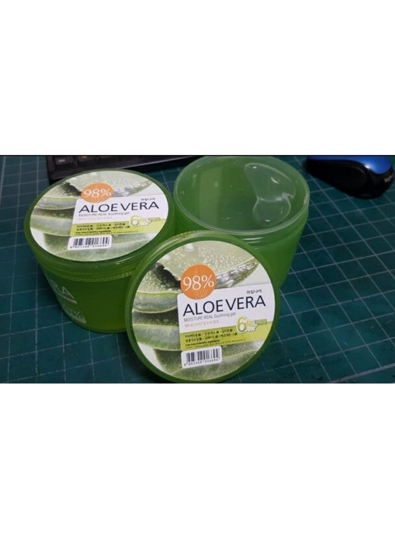 Kwailnara 98% Aloe Vera Moisture Real Soothing Gel for Face Body Hand Hair 500ml / 16.9 oz - Image 2