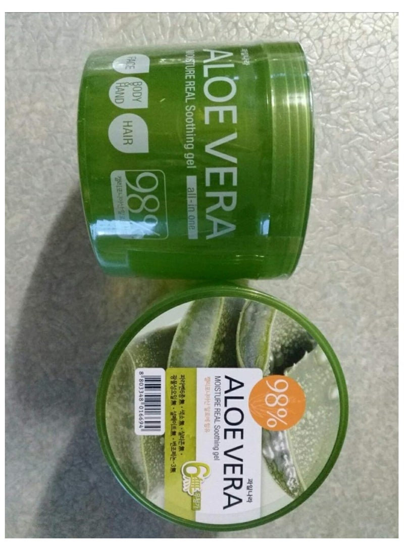Kwailnara 98% Aloe Vera Moisture Real Soothing Gel for Face Body Hand Hair 500ml / 16.9 oz - Image 3
