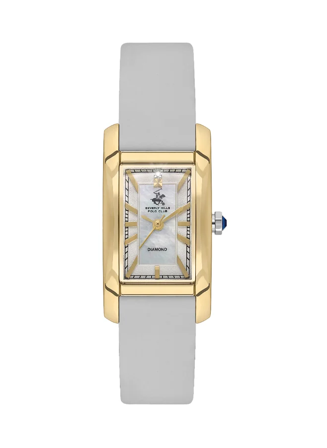 بيفرلي هيلز بولو كلوب Polo Club Women's Watch, Analog Display and Leather Strap - BP3613C.127, White