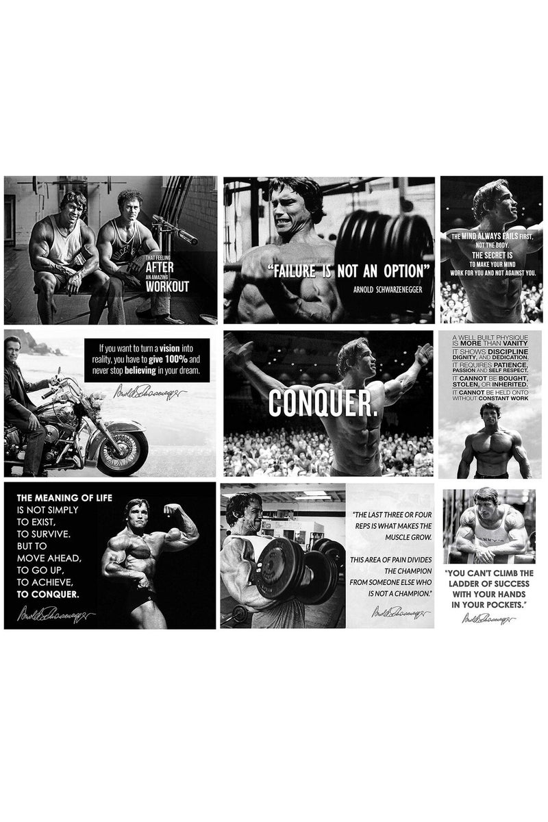 Tallenge Arnold Schwarzenegger Motivational Poster Set - Image 1