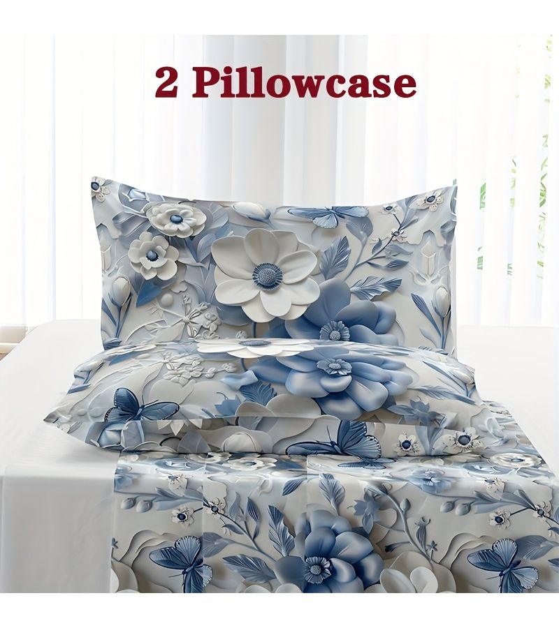 2 Fluffy Love Heart Queen Size Pillowcases Envelope Closure Soft Breathable Machine Washable Home Bedding No Pillow Inserts - Image 4
