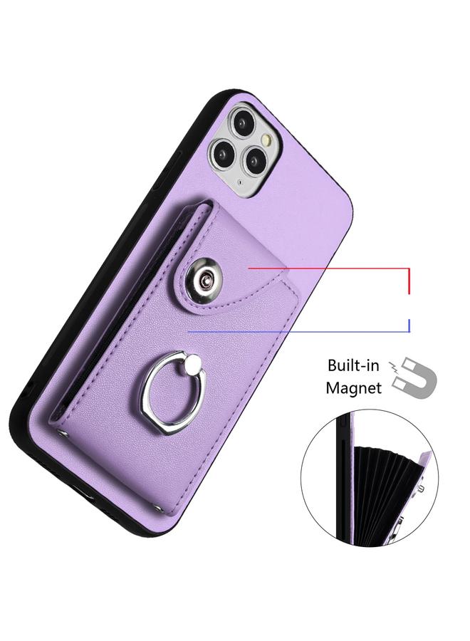 زبون حافظة لهاتف iPhone 11 Pro Max مزودة بحلقة وحقيبة بطاقات وحافظة هاتف مع حبل طويل - Image 4