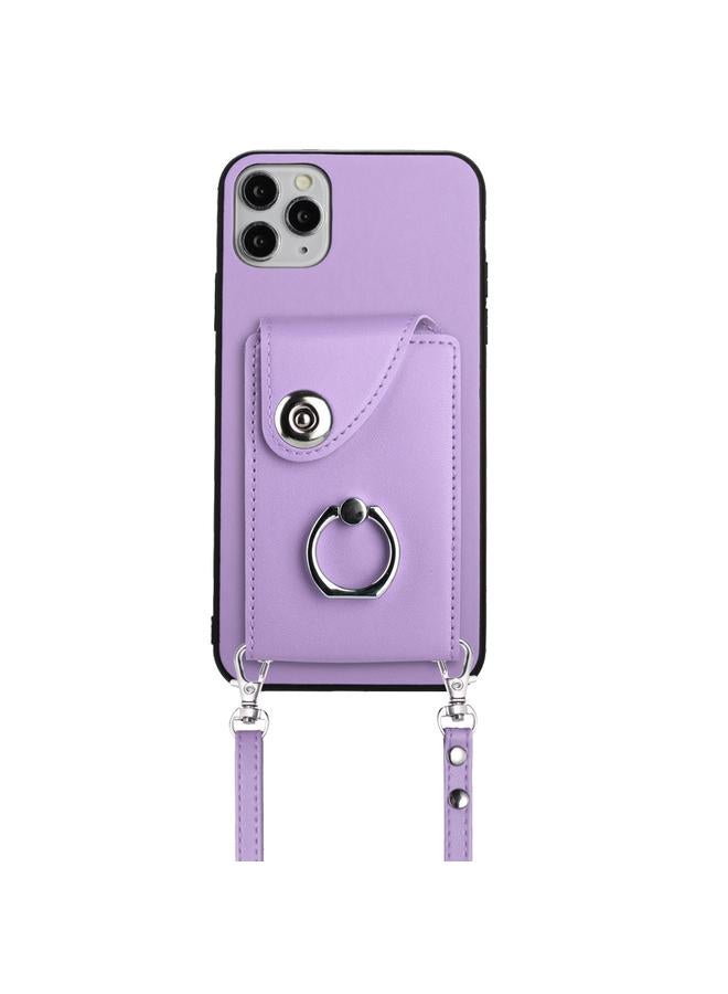 زبون حافظة لهاتف iPhone 11 Pro Max مزودة بحلقة وحقيبة بطاقات وحافظة هاتف مع حبل طويل - Image 2