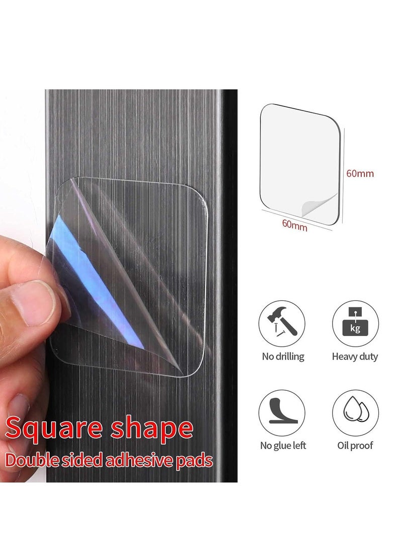 100 Pcs Double Sided Adhesive Pads, Two Sided Precut Squares Tape, Nano Gel Clear,Sticky Tack Double Sided Tape for Walls Hanging - Image 2