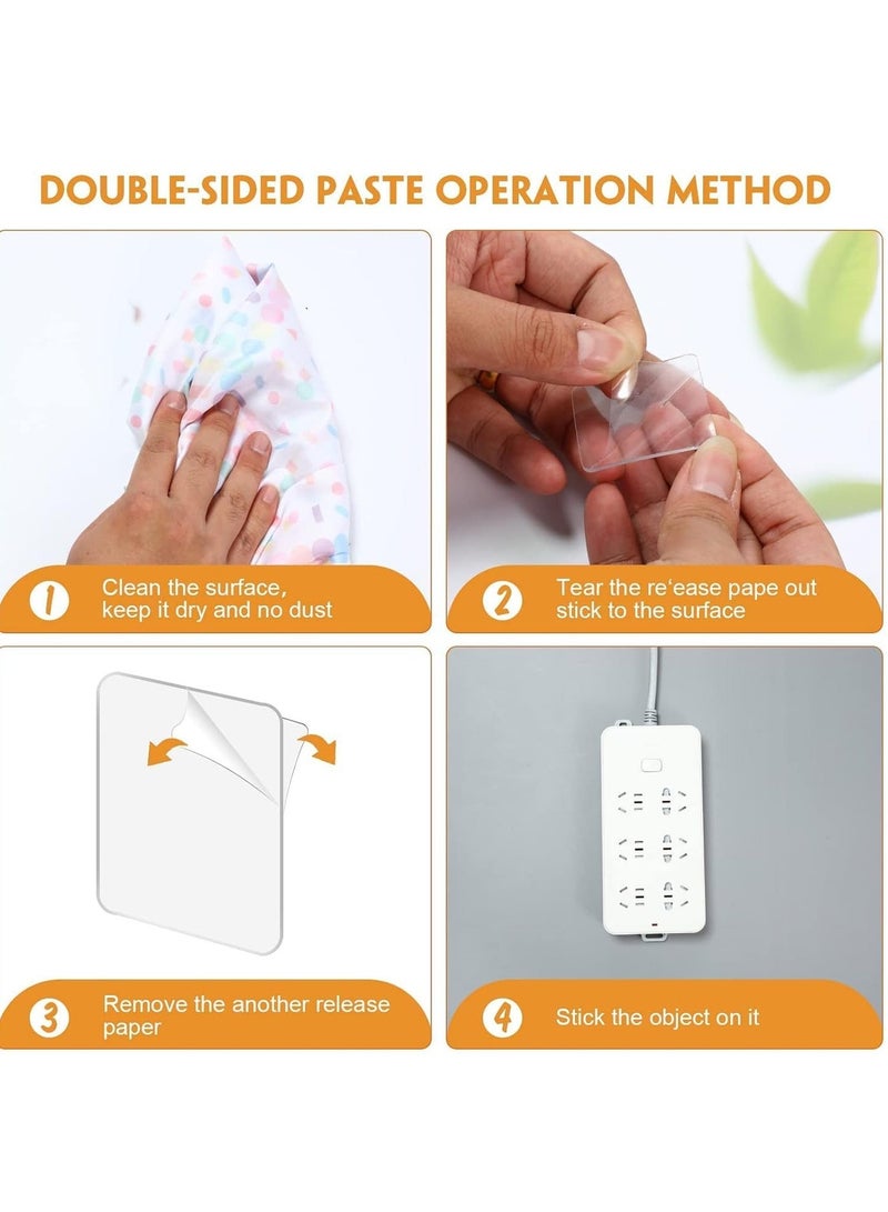 100 Pcs Double Sided Adhesive Pads, Two Sided Precut Squares Tape, Nano Gel Clear,Sticky Tack Double Sided Tape for Walls Hanging - Image 3