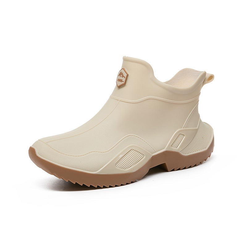 Fashion Men'S Rain Shoes New Sports Men'S And Women'S Waterproof Short Rain Boots Couple'S Camping Mountain Style Men'S Warm Water Shoes Rubber Shoes Women - Image 1