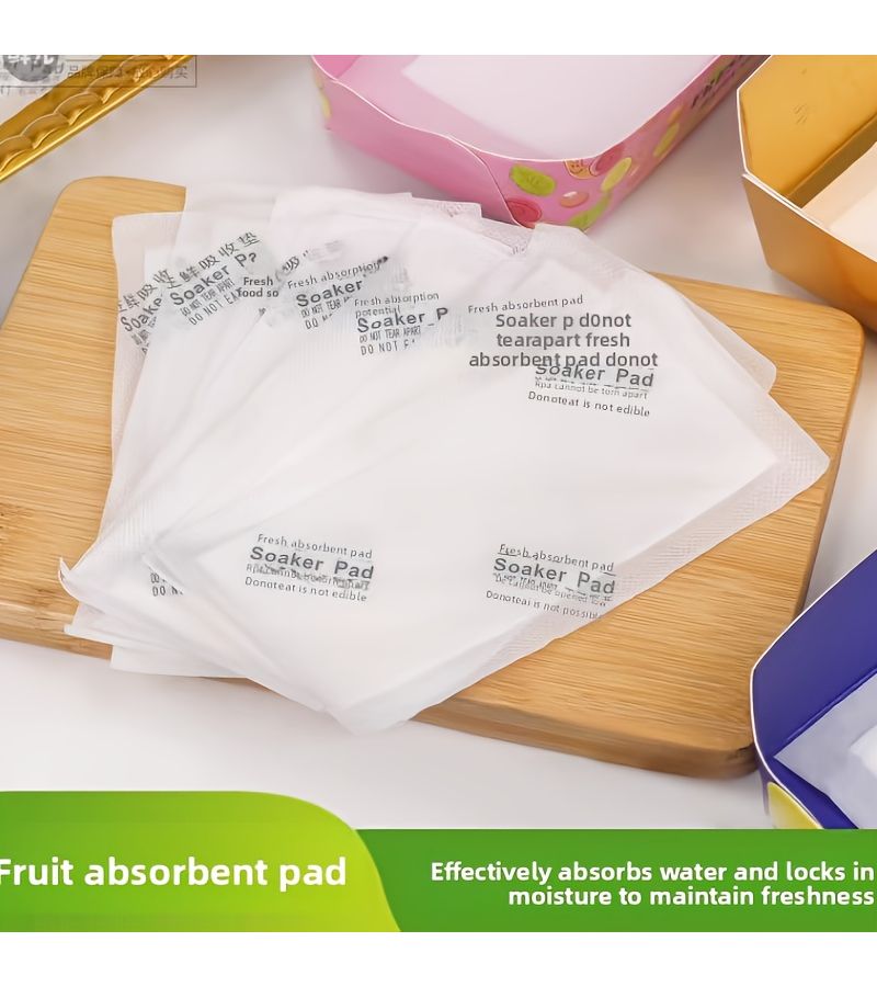 50 Pack Absorbent Pads for Keeping Fresh Fruits And Vegetables and Absorb Excess Liquids - Image 2