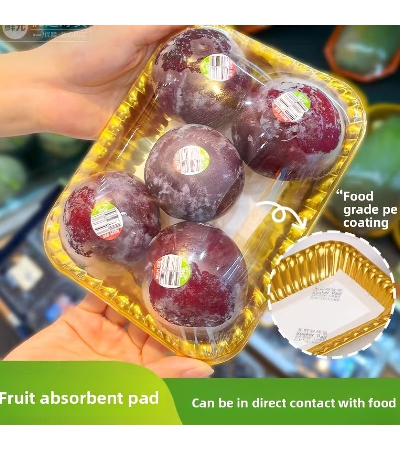 50 Pack Absorbent Pads for Keeping Fresh Fruits And Vegetables and Absorb Excess Liquids - Image 3