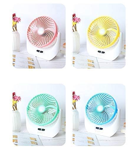 Larrito Table fan with LED Light, Table Fan for Home, Table Fan for Office Desk, High Speed Fan For Kitchen Powerful Rechargeable (multi) - Image 3