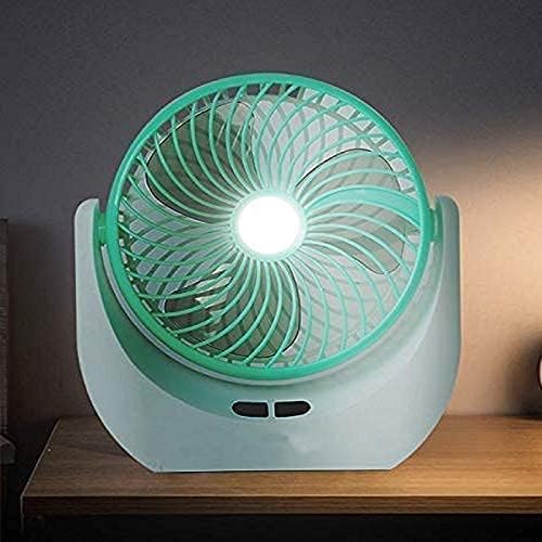 Larrito Table fan with LED Light, Table Fan for Home, Table Fan for Office Desk, High Speed Fan For Kitchen Powerful Rechargeable (multi) - Image 1