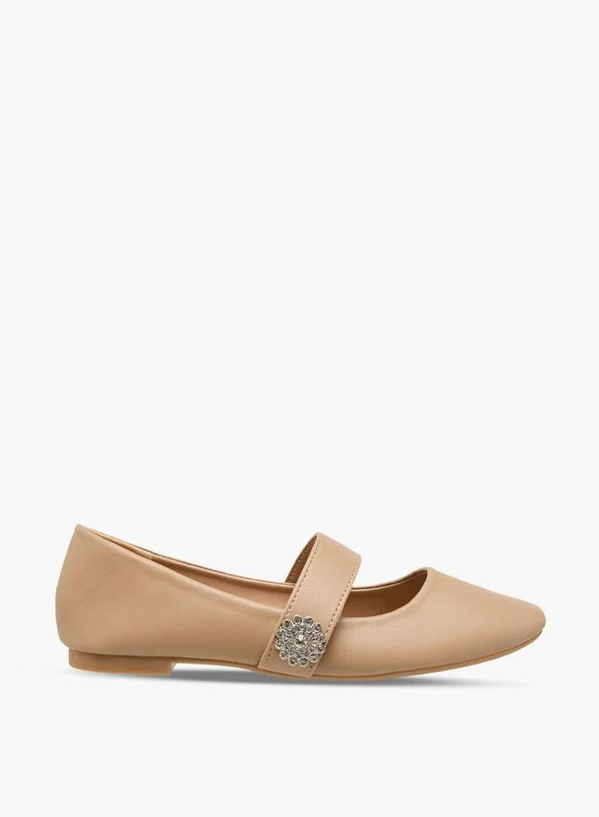 Flora Bella By Shoexpress NUDE Flora Bella Women Embellished Mary Jane Shoes for Women | Best Price UAE