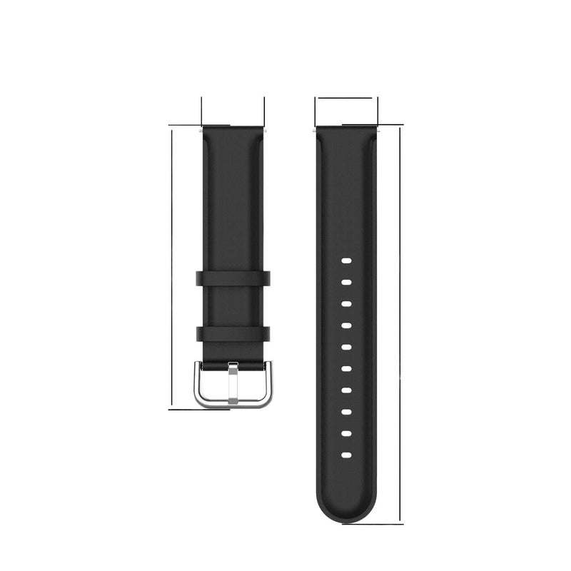 سوار ساعة ذكية سوار جلدي كلاسيكي متوافق باللون رمادي قابل للتعديل مع Samsung Galaxy Watch بملاءمة قابلة للتعديل وحزام بديل للاستخدام اليومي للاستخدام الداخلي للرحلات اليومية - Image 3