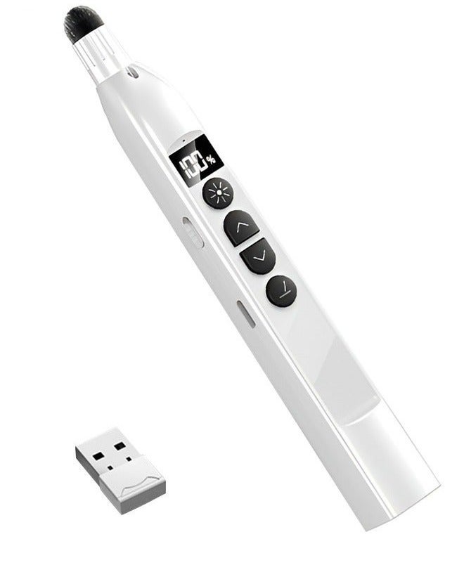 4 In 1 Presentation Clicker, Retractable Pointer Touch Writing Pen Wireless Presenter 200M Remote Control Digital Display, Wireless Presenter Remote for Powerpoint Computer Laptop Mac - Image 1