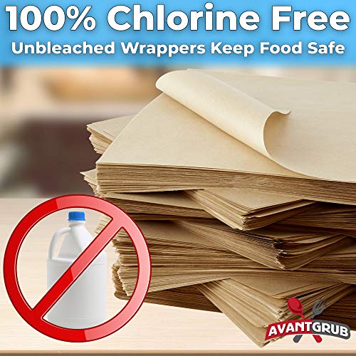 Avant Grub Eco Friendly, Grease Proof 12" x 12" Deli Wrap 100 Pk. Best Kraft Food Wrapping Paper Sheets for Picnic, Festival, Fair or BBQ. Perfect Liner for Tray, Basket or Boat. Quality Bulk Restaurant Supply - Image 4