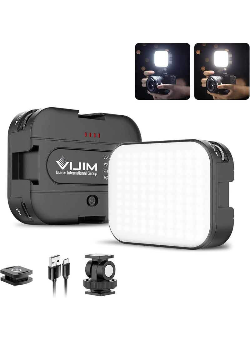 Ulanzi VL100C Bi-Color LED Video Light on Camera,Mini Rechargeable 2000mAh LED Camera Lights,CRI95+ Dimmable 2500-6500K Ultra Bright Photo and Video Lighting,LED Fill Lamp - Image 1