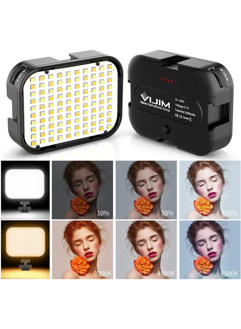 Ulanzi VL100C Bi-Color LED Video Light on Camera,Mini Rechargeable 2000mAh LED Camera Lights,CRI95+ Dimmable 2500-6500K Ultra Bright Photo and Video Lighting,LED Fill Lamp - Image 2